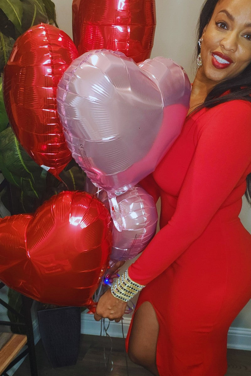 Red Jewel Embellished Dress